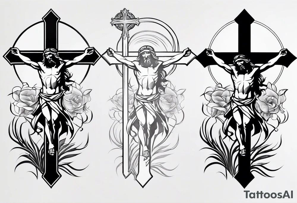 Jesus on the cross tattoo idea
