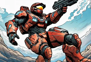 Halo 3 Marine reaching for the sky tattoo idea
