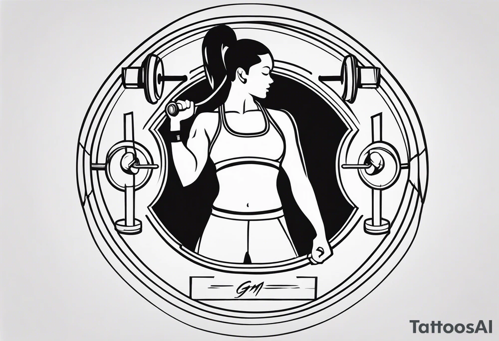 gym working out tattoo idea