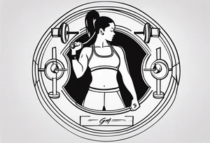 gym working out tattoo idea