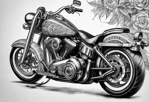motorcyles, guns and money tattoo idea