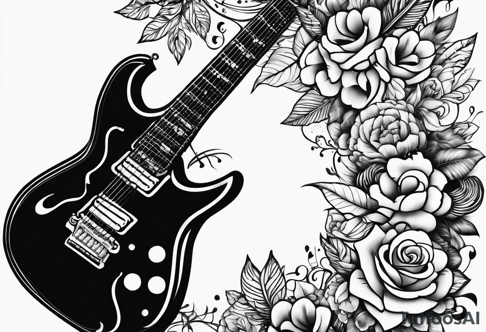 Music with guitar and vocals tattoo idea