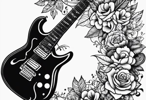 Music with guitar and vocals tattoo idea