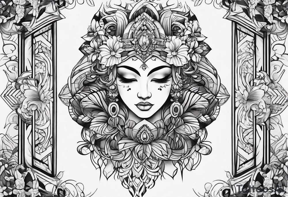 Ornementale minimaliste tattoo idea