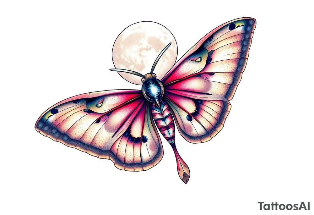 Luna moth tattoo idea
