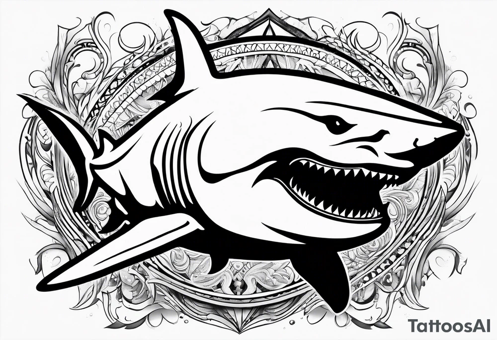 Great white shark tattoo idea