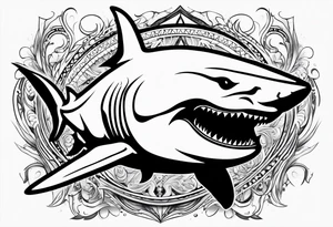 Great white shark tattoo idea