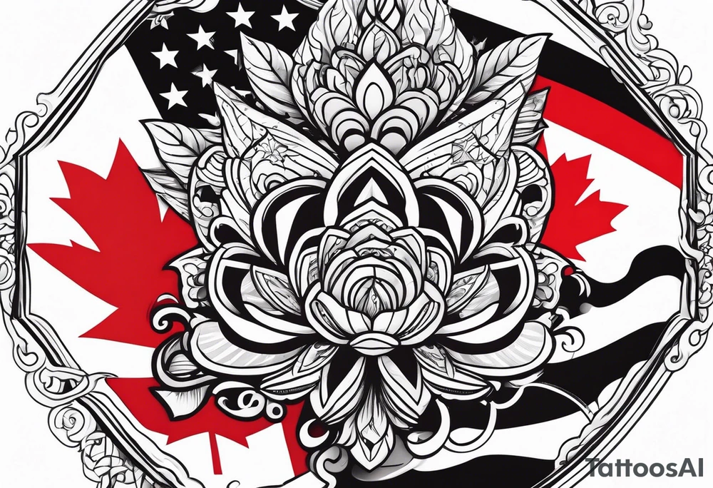 Merger of Trinidad & Tobago and Canada tattoo idea