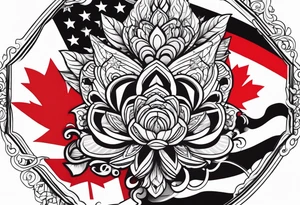 Merger of Trinidad & Tobago and Canada tattoo idea