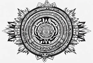 Simple Aztec tribal tattoo idea