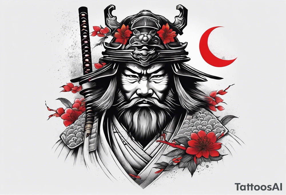 Japanese samurai tattoo idea