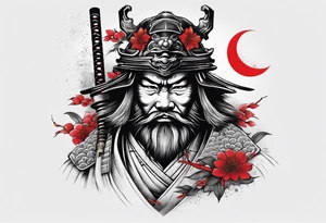 Japanese samurai tattoo idea
