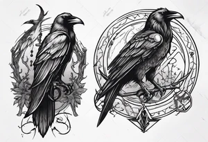 odin's ravens tattoo idea