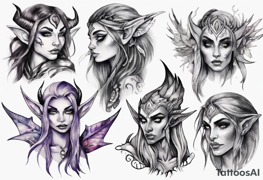 Night elf tattoo idea