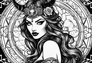 demon pinup tattoo idea