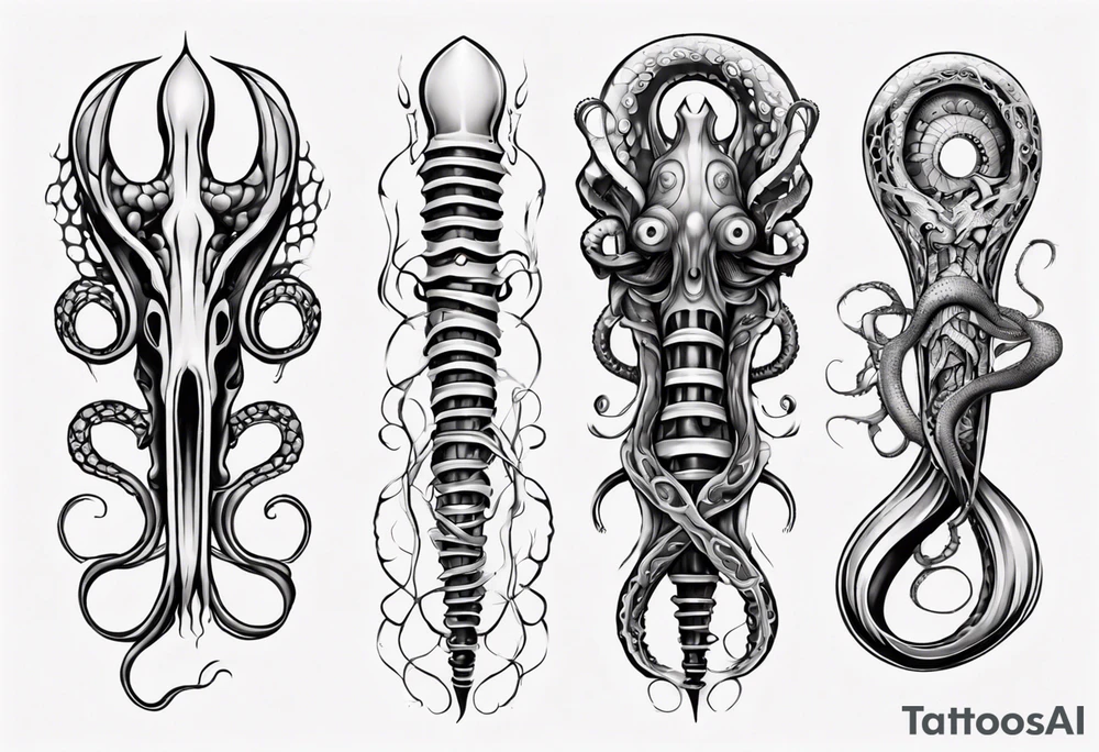 long tentacle tattoo tattoo idea