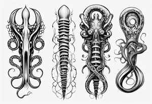 long tentacle tattoo tattoo idea