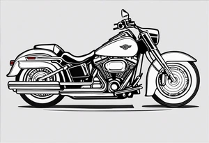 Rest Easy Brother Harley davidson tattoo idea