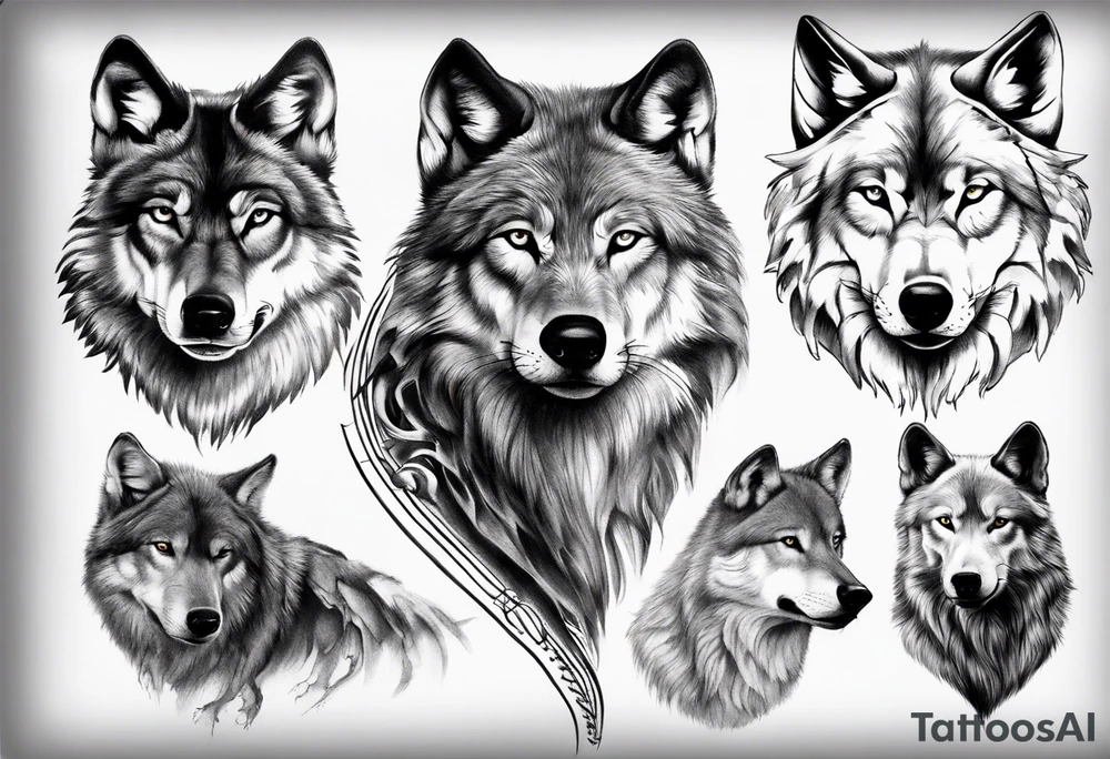 wolf photorealism tattoo idea