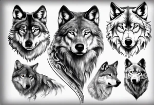 wolf photorealism tattoo idea