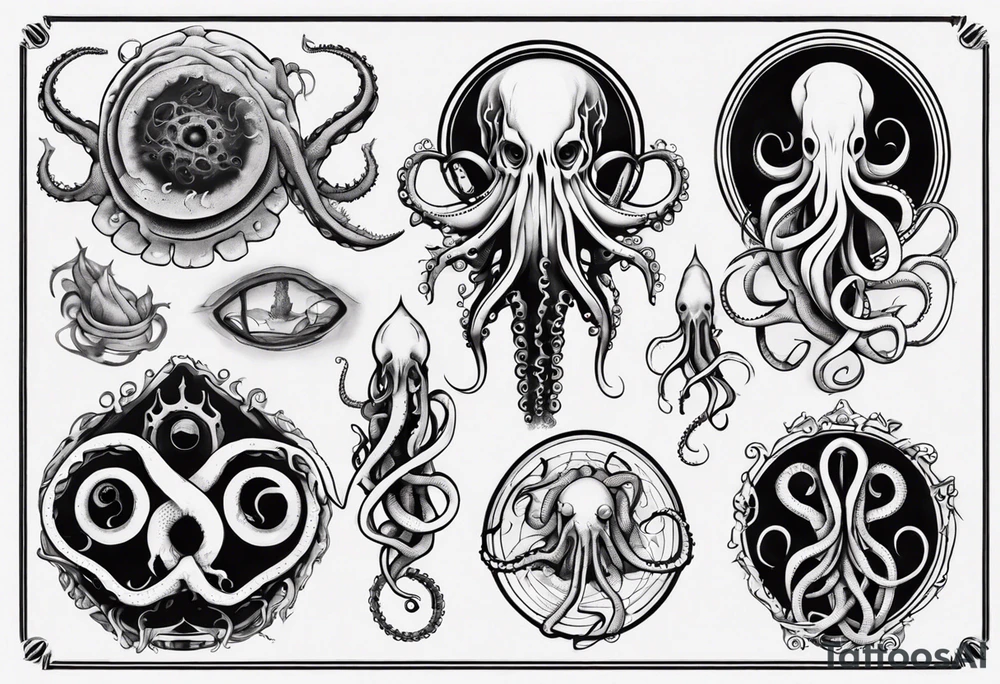 lovecraft tentacle tattoo tattoo idea