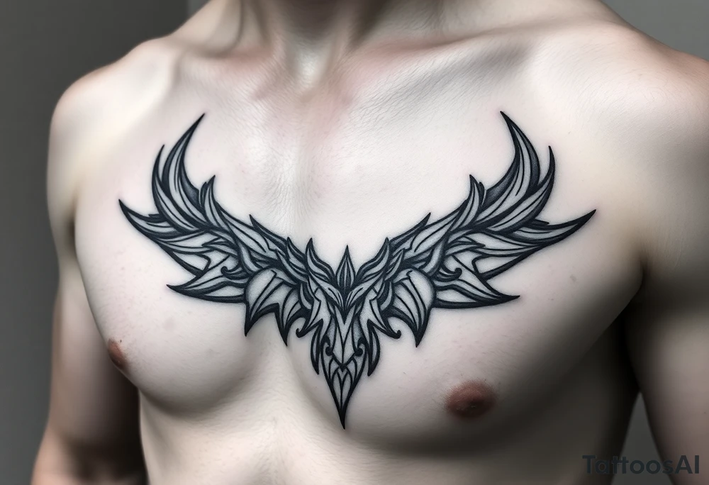 linear tattoo idea