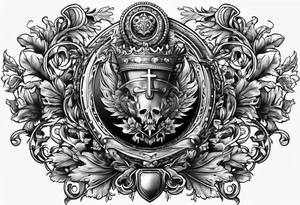 sanguis et vulnera coat of arms tattoo idea