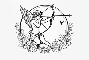 cupid shooting tattoo idea