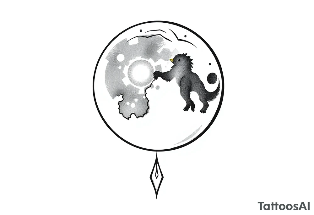 sacred moon tattoo idea