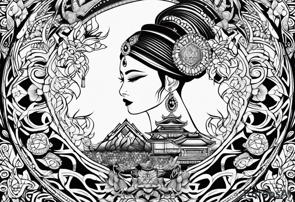 black, mandara, tattoo idea