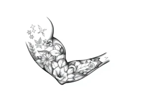 wellness and healthy symbols tattoo idea