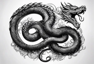 Snake dragon tattoo idea