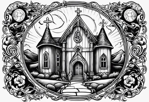 Witchcraft church addiction jail mom farm  cancer zodiac 69 broken blessed lost tattoo idea