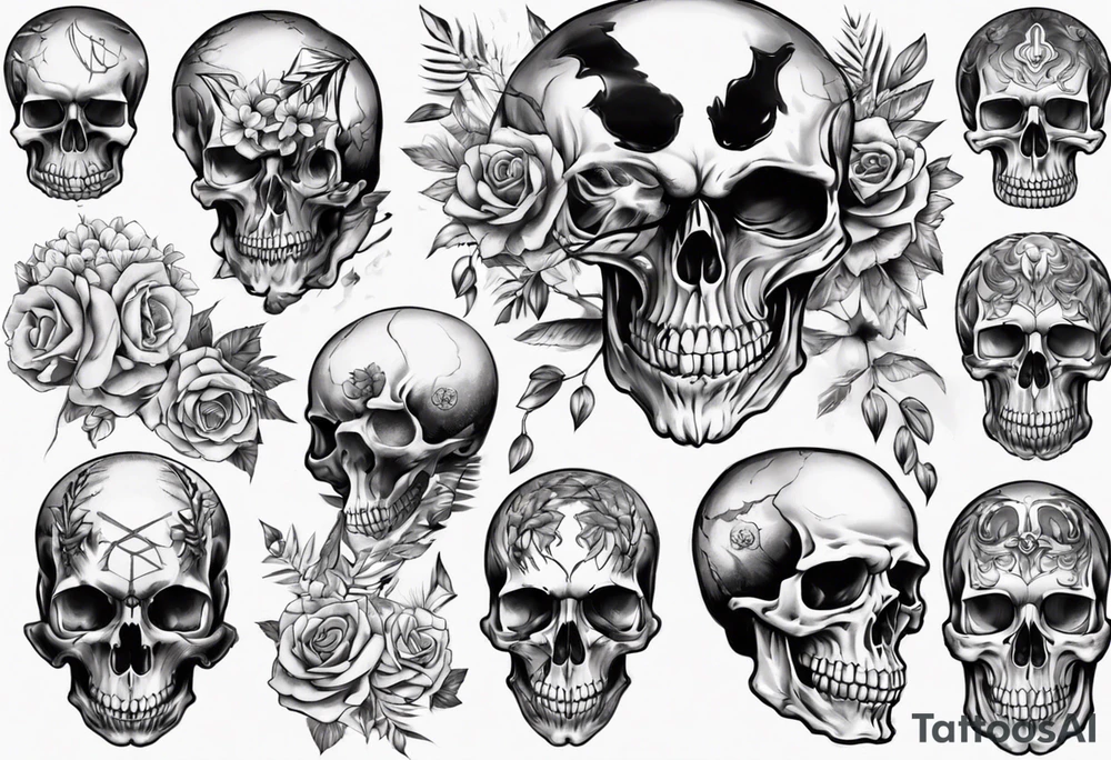Skull tattoo idea