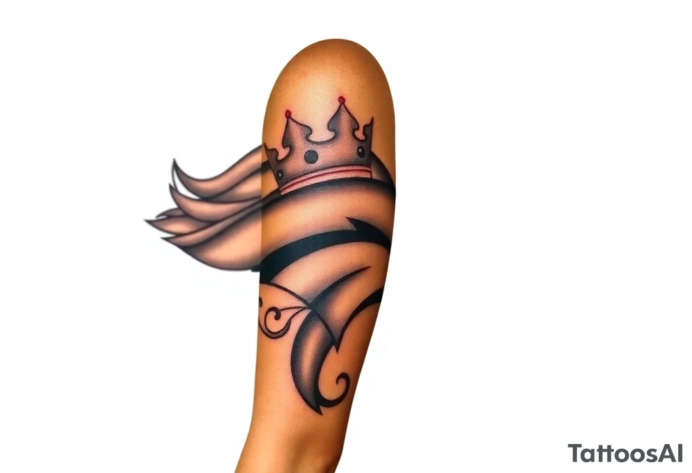 Rest in peace Denver broncos king crown tattoo idea