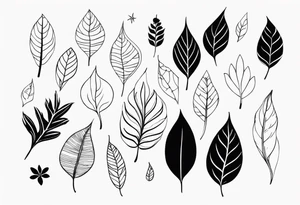 unique small feminine minimalist leaftattoo tattoo idea