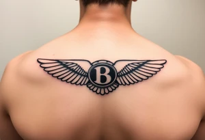 tattoo ideas for back of the neck using bentley logo for a dog that passed away tattoo idea