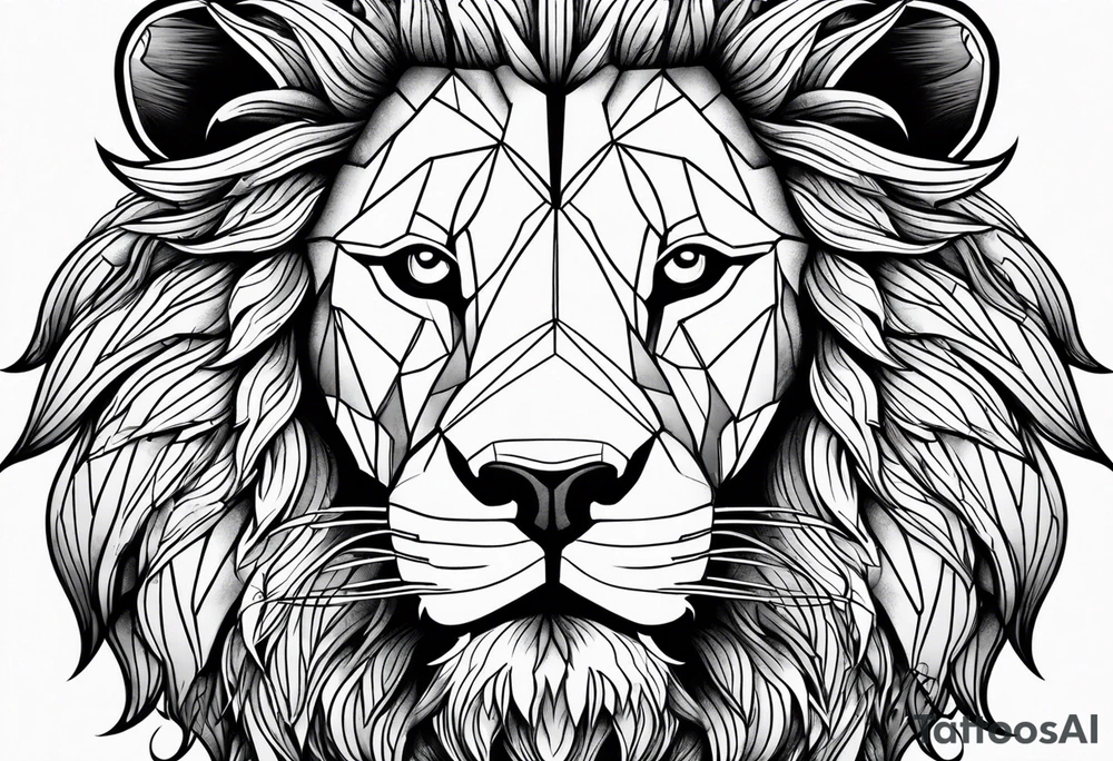 Tattooed lion tattoo idea