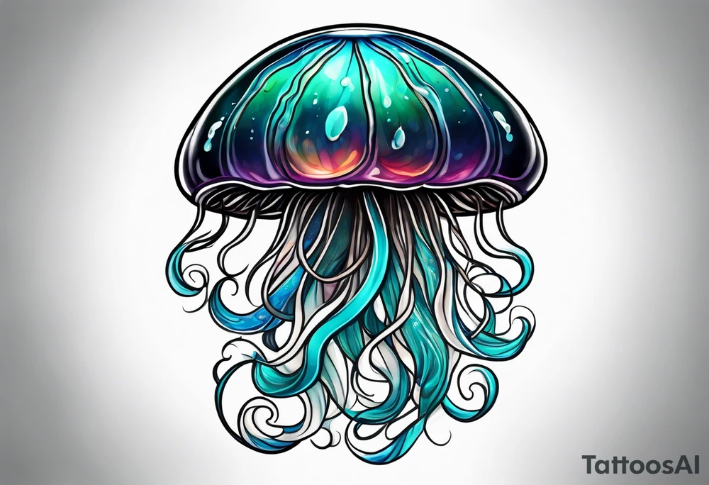 traditional jelly fish tattoo tattoo idea