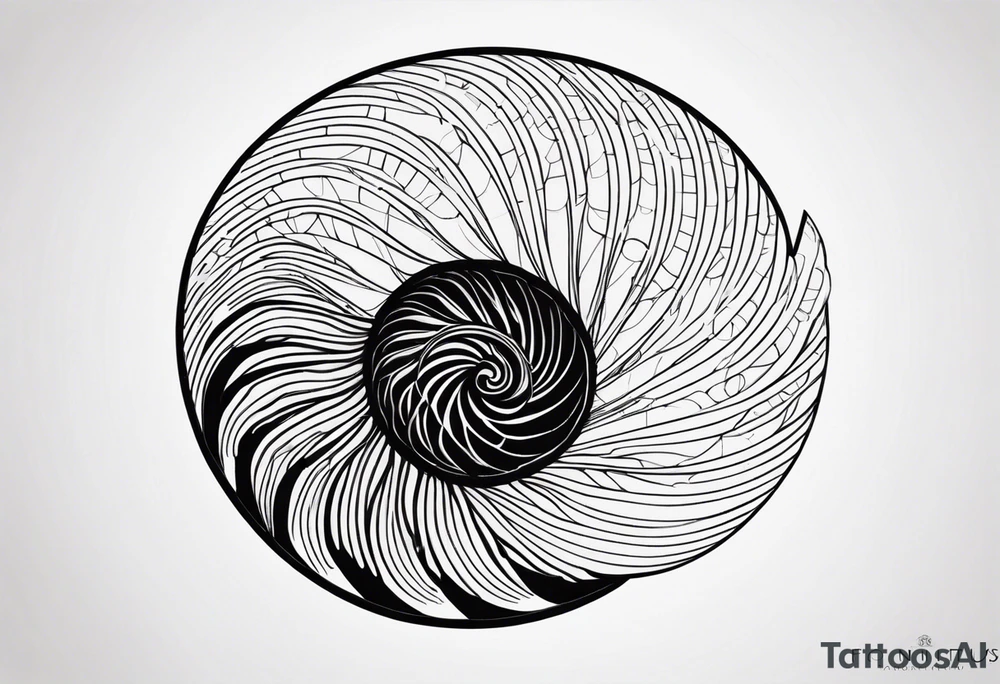 geometric nautilus tattoo tattoo idea