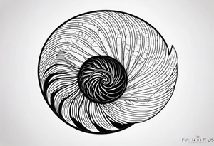 geometric nautilus tattoo tattoo idea