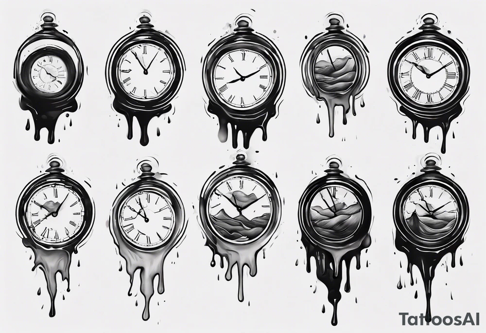 Melting clock. tattoo idea