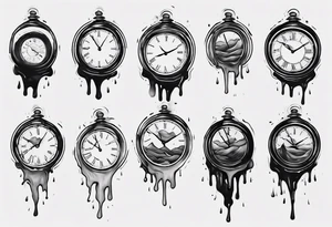 Melting clock. tattoo idea