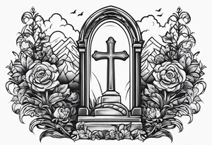 Gravestone without cross tattoo design tattoo idea