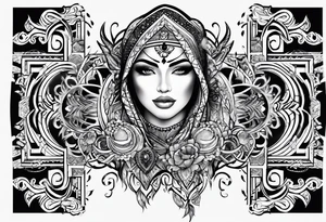 Masoud name design tattoo idea
