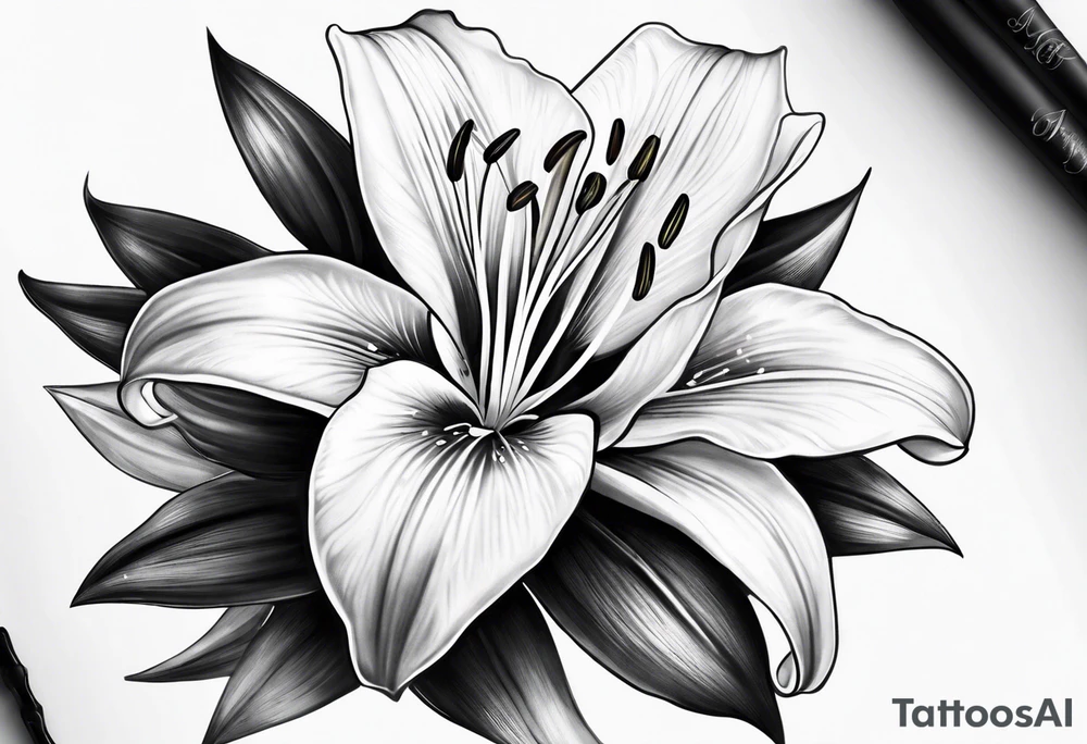 Small lily tattoo idea