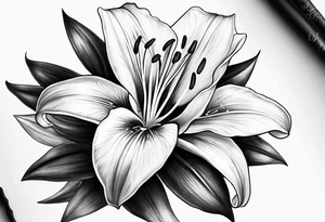 Small lily tattoo idea