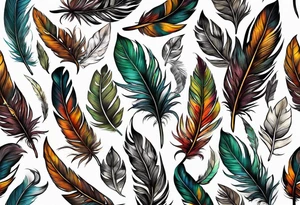 Forest feathers smoke tattoo idea