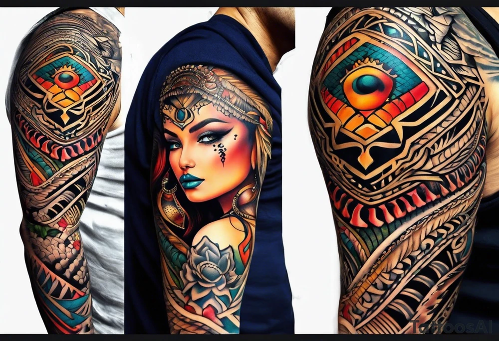 Tribal sleeve tattoo idea