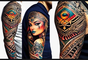 Tribal sleeve tattoo idea